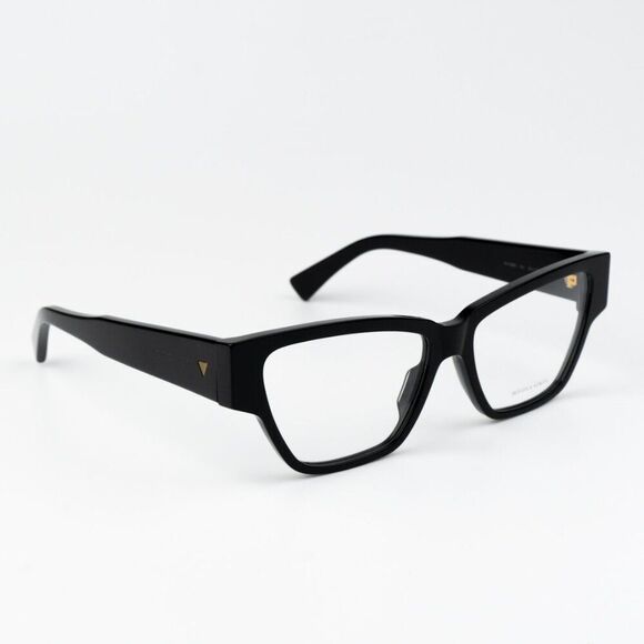 NEW Bottega Veneta BV1288O 001 Black Cat Eye Unisex Eyeglasses - Picture 5 of 11